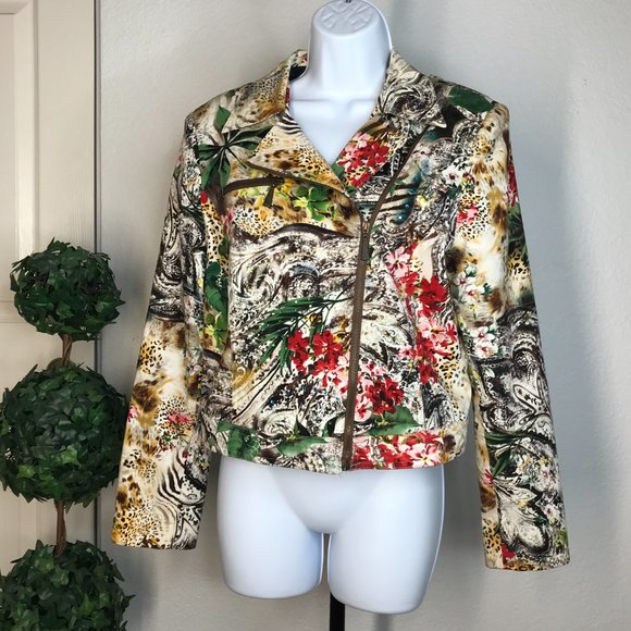 🍇Crop Jacket - Very Unique | Multi Print | Size 8 - Picture 15 of 15
